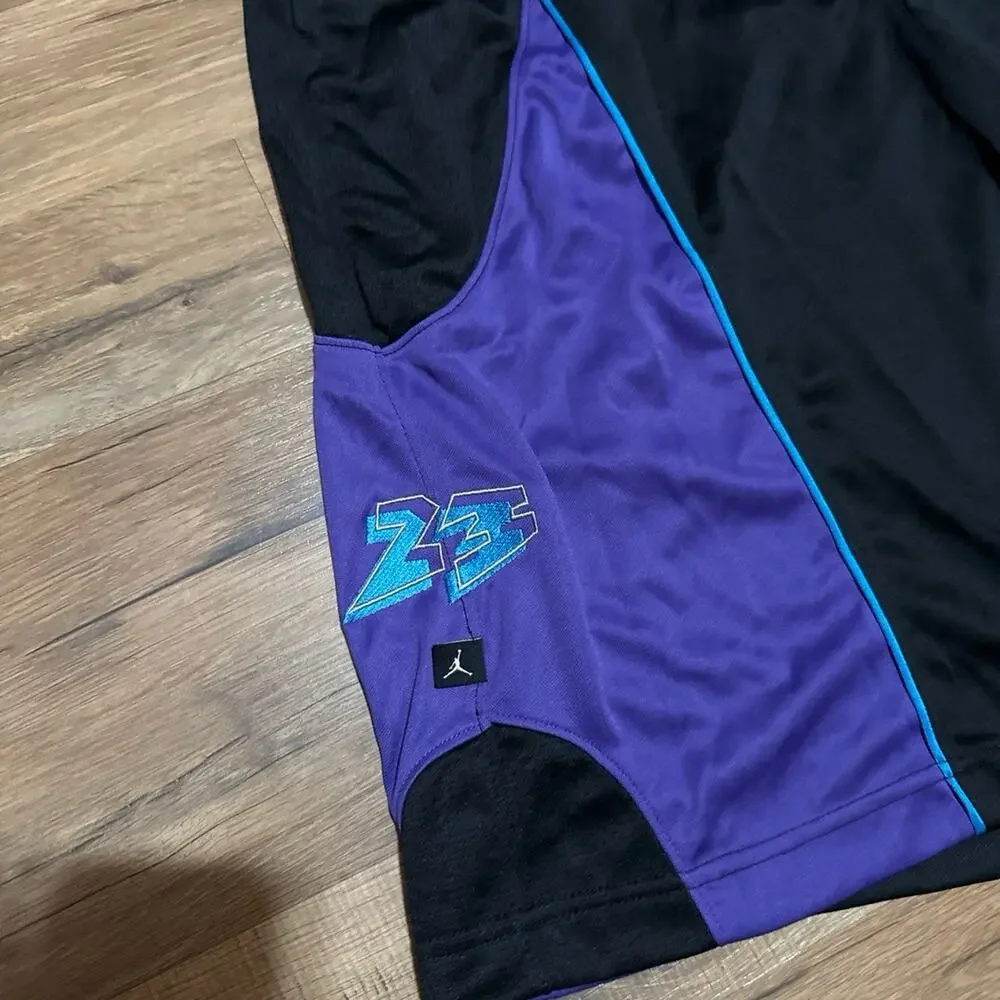 2007 Air Jordan 8 Aqua Purple Blue Basketbal Vintage Baggy Y2K 228568-010 Shorts